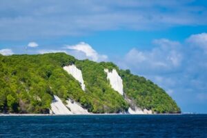 Krijtklif op het eiland R&uuml;gen in Duitsland.